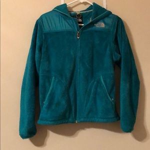 The North Face teal full zip fleece
